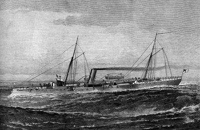 HM Torpedo Gun Boat Rattlesnake, 1887 af Unbekannt