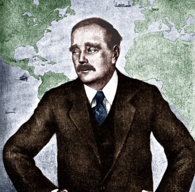 H G Wells - portræt af den engelske romanforfatter, journalist, sociolog og historiker, ca. 1933. 21. september 1866 - 13. august 1946. Verdenskrig. af Unbekannt