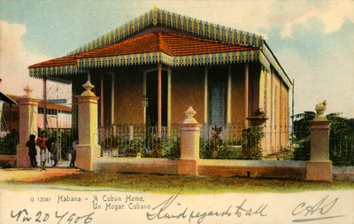 Havana - Et cubansk hjem, et cubansk hjem, 1900-tallet. af Unbekannt