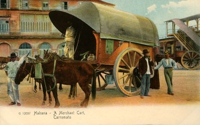 Havana - A Merchant Cart, Wagon, c1910. af Unbekannt