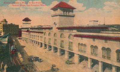 Havana: Told og havn i San Francisco. Custom House, San Francisco Wharf, Cuba, c1910 af Unbekannt