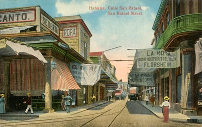 Habana: Calle San Rafael, um 1910 von Unbekannt