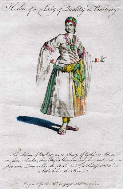 Vane for en dame af kvalitet i Barbary, 1700-1900-tallet af Unbekannt
