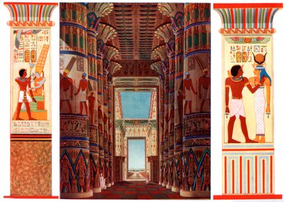 Hall of Columns i det store tempel i Karnak, Egypten, 1933-1934 af Unbekannt