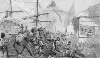 Balaklavas havn. Landingsstedet, c1850