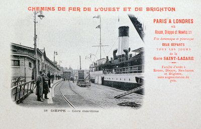 Havnestation, Dieppe, c1900 af Unbekannt