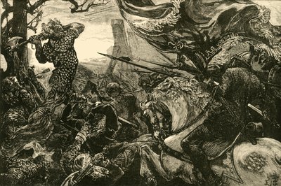 Harold i slaget ved Hastings, 1066, 1890. af Unbekannt
