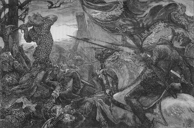 Harold i slaget ved Hastings, 1066, c1880 af Unbekannt