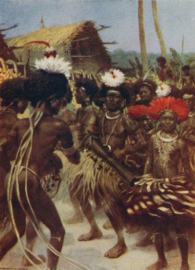 Harvest Dance, New Guinea, 1923. af Unbekannt