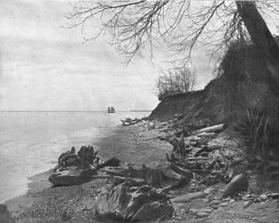 På vej mod kysten, Lake Michigan, USA, c1900. af Unbekannt