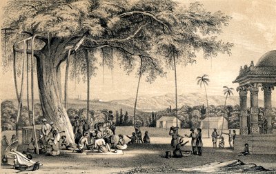 Landsbyens leder, der holder sit hof, 1847 af Unbekannt