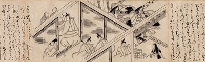 Heartvine Aoi kapitel fra The Tale of Genji Genji monogatari, 1500-tallet. af Unbekannt