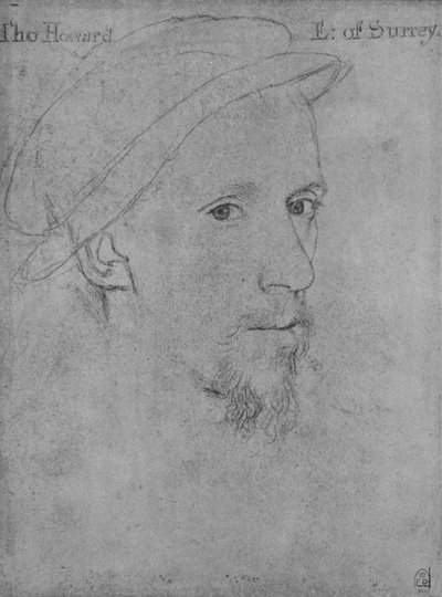 Henry Howard, Earl of Surrey Not af Holbein, c1500-tallet 1945 af Unbekannt