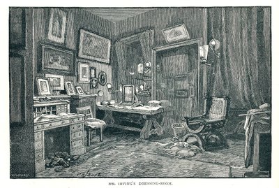 Henry Irvings Dressing Room, 1891 af Unbekannt