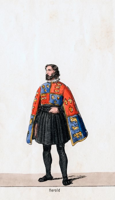 Herald, kostumedesign til Shakespeares skuespil, Henry VIII, 1800-tallet af Unbekannt