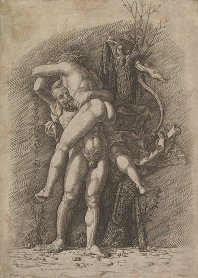 Hercules og Antaeus, ca. 1497. af Unbekannt