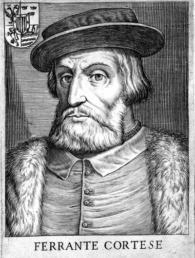 Hernan Cortes 1485-1547, spansk conquistador, der erobrede Mexico af Unbekannt