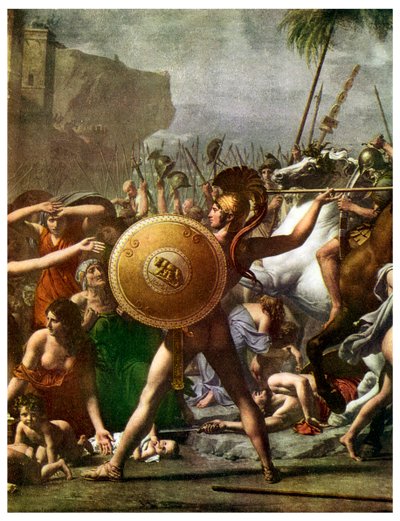 Heltedyrkelse: detaljer fra The Intervention of the Sabine Women, 1799 1956 af Unbekannt