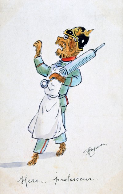 Herr Professor, vintage fransk postkort, c1900 af Unbekannt