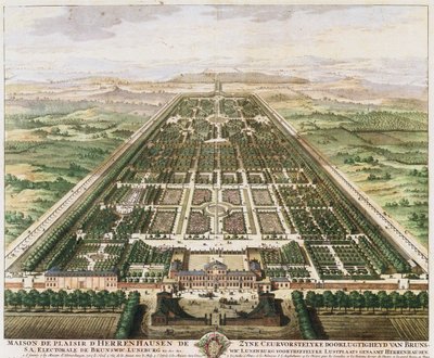 Herrenhausen: Slot og haver, ca. 1745 af Unbekannt