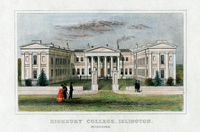 Highbury College, Islington, London, midten af det 19. århundrede af Unbekannt