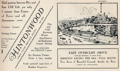 Hintonwood - First Class Private Hotel, 1929 af Unbekannt