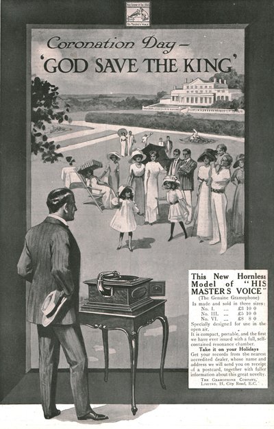 His Masters Voice-annonce, 1911. af Unbekannt