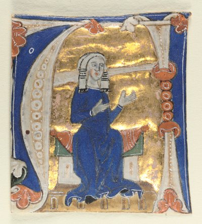 Historieret initial A udskåret fra en bibel, 1200-tallet. af Unbekannt