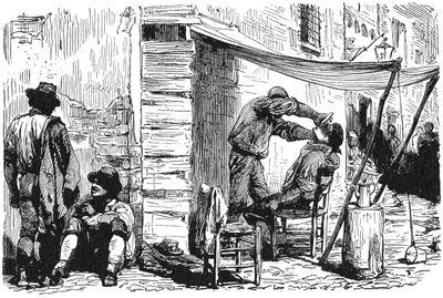 Det gamle Roms historie. Rom Barber Shop i den gamle by af Unbekannt