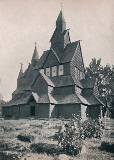 Hitterdal Tømmerkirke, 1914. af Unbekannt