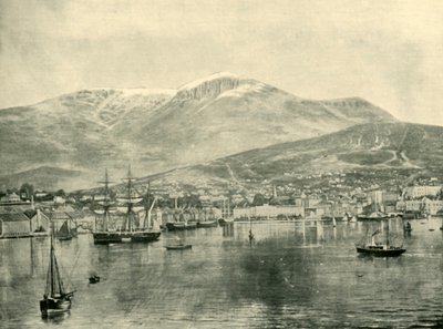 Hobart, fra bugten, 1901. af Unbekannt