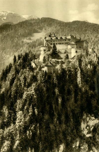 Hohenwerfen Castle, Werfen, Østrig, c1935. af Unbekannt