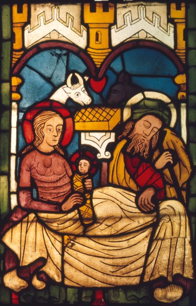 Hellig familie i stalden fra en svensk kirke, c20. århundrede af Unbekannt