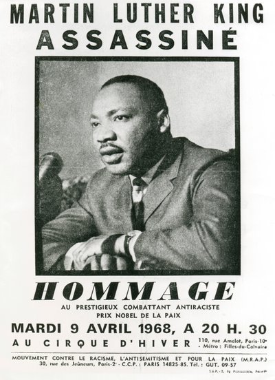 Hyldest til Martin Luther King, 1968 af Unbekannt