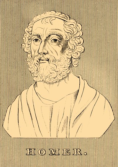 Homer, c800-701 f.Kr., 1830. af Unbekannt