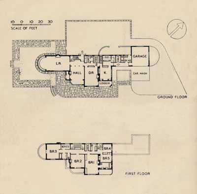 House at Burn Bridge af The Late John Procter, F.R.I.B.A., 1942 af Unbekannt