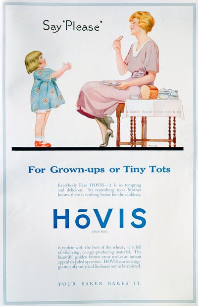 Hovis brødannonce, 1921 af Unbekannt