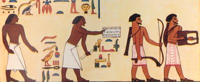 Hvordan en gammel egypter malede israelitternes komme ind i Egypten, c1930. af Unbekannt