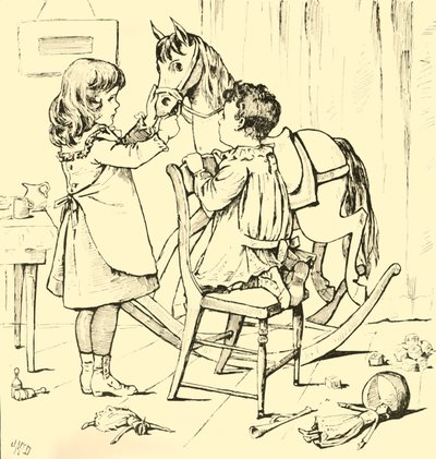 Hvordan gyngehesten spiste kagen, 1881. af Unbekannt