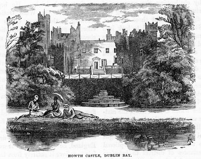Howth Castle, Dublin Bay, 1800-tallet af Unbekannt