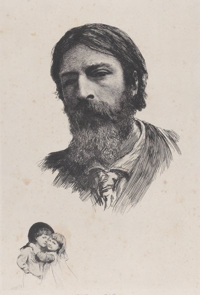 Hubert Herkomer A.R.A. og hans børn efter 1879. af Unbekannt