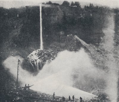 Hydraulisk minedrift, 1923. af Unbekannt