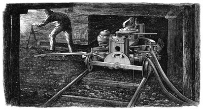 Hydraulisk kulskæremaskine, kaldet The Iron Man, 1867 af Unbekannt