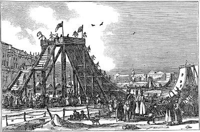 Ice Mountain, kunstig slædebane, Rusland, 1833 af Unbekannt