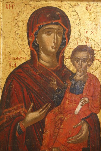 Ikon : St Mary Hodighitria (1500-tallet), Berat, Albanie af Unbekannt