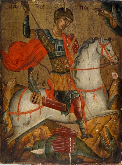Ikon af St. George, der dræber dragen, 15.-16. århundrede af Unbekannt