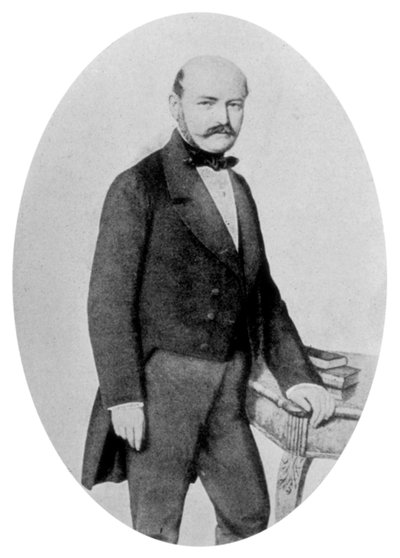 Ignaz Philip Semmelweis 1818-1865, ungarsk fødselslæge, 1800-tallet af Unbekannt