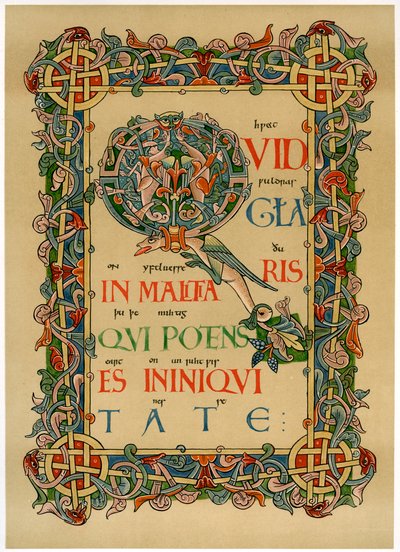 Oplyst initial Q, c1073 af Unbekannt