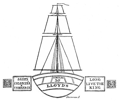 Beleuchtung bei Lloyds, 1809 von Unbekannt