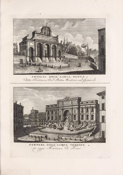 Illustration hentet fra boken Samling af gamle og moderne udsigter over byen Rom og dens nærhed av ukjent forfatter og udgivelse av at Piale neg. af Unbekannt